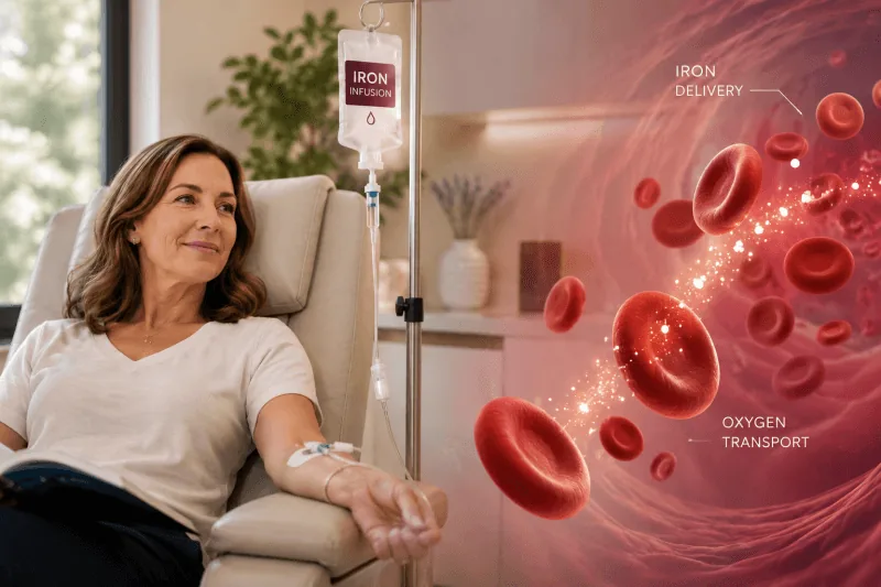 Iron infusion at a ReGenIV clinic